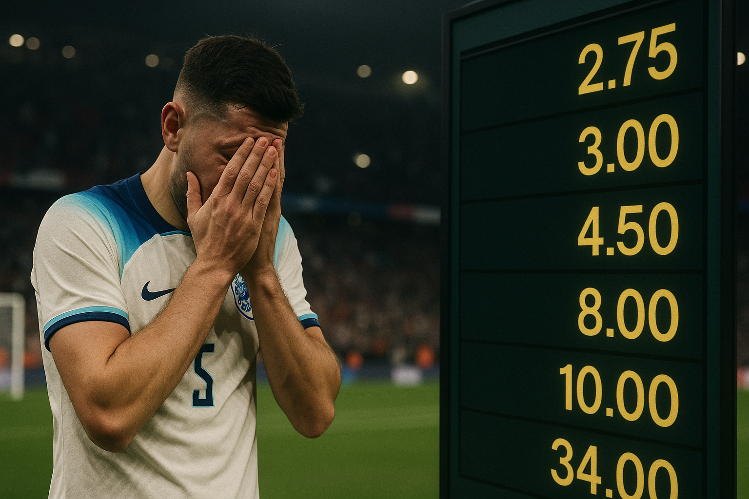 England's 2026 World Cup exit reshapes betting markets
